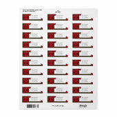 Maryland Christmas Poinsettia Retouradreslabel Etiket (Full Sheet)