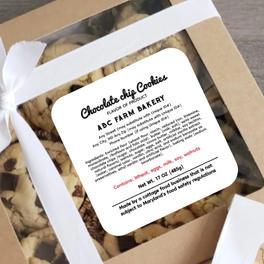 Maryland Cottage Law Label