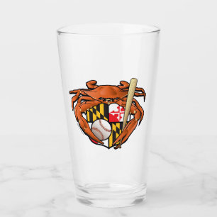 Maryland Crab Baseball Crest Glas