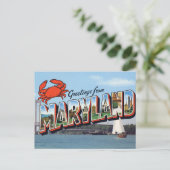 Maryland Crab Bridge Coastal Briefkaart (Staand voorkant)