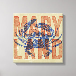 Maryland Crab Canvas Art Afdruk