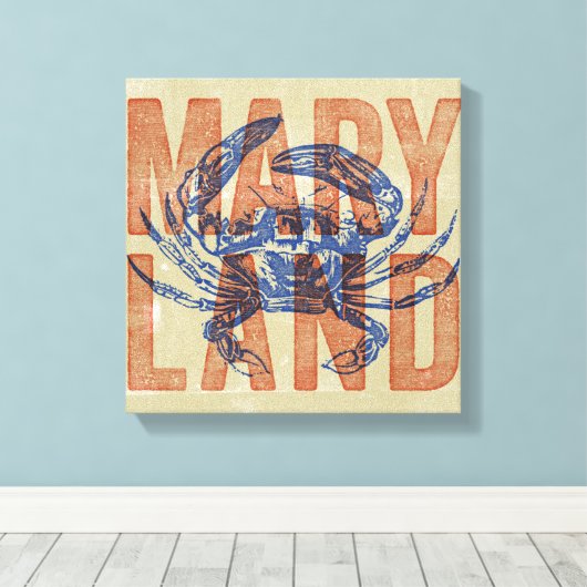 Maryland Crab Canvas Kunst (Insitu (Houten vloer))