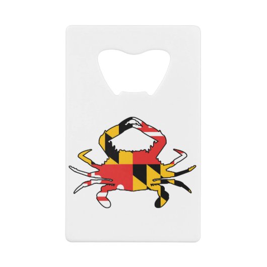 Maryland Crab Creditkaart Flessenopener (Voorkant)