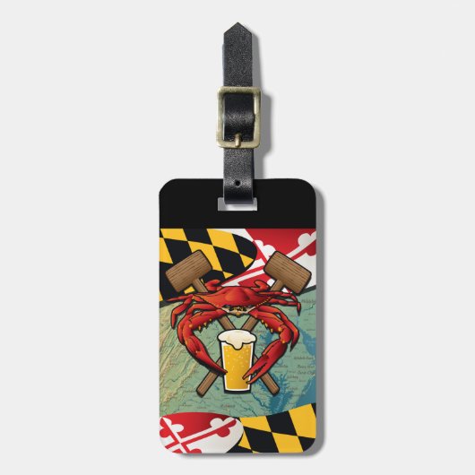 Maryland Crab Feast Crest Bagagelabel (Voorkant verticaal)
