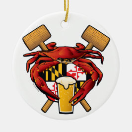 Maryland Crab Feast Crest Keramisch Ornament
