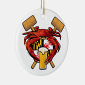 Maryland Crab Feast Crest Keramisch Ornament (Rechts)
