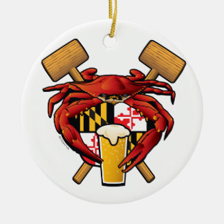Maryland Crab Feast Crest Keramisch Ornament
