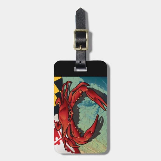 Maryland Crab Flag Bagagelabel (Voorkant verticaal)