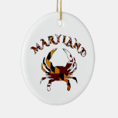 Maryland Crab Flag Keramisch Ornament (Rechts)