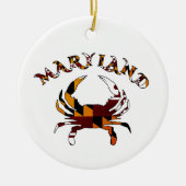 Maryland Crab Flag Keramisch Ornament (Voorkant)