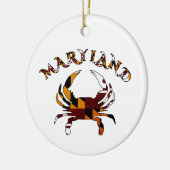 Maryland Crab Flag Keramisch Ornament (Links)