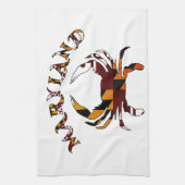 Maryland Crab Flag Theedoek (Verticaal)