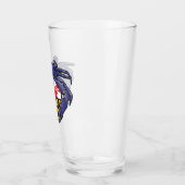 Maryland Crab Football Crest Glass Glas (Links)