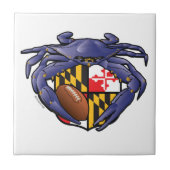 Maryland Crab Football Crest Tegeltje (Voorkant)