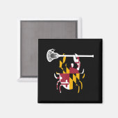 Maryland Crab Lacrosse Boys Stick LAX Sister Broth Magneet (Voorkant / Achterkant)