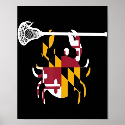 Maryland Crab Lacrosse Boys Stick LAX Sister Broth Poster (Voorkant)