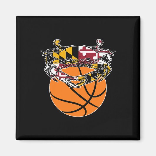 Maryland Crab State Pride Flag Gift - Bysketbyll A Magneet (Voorkant)