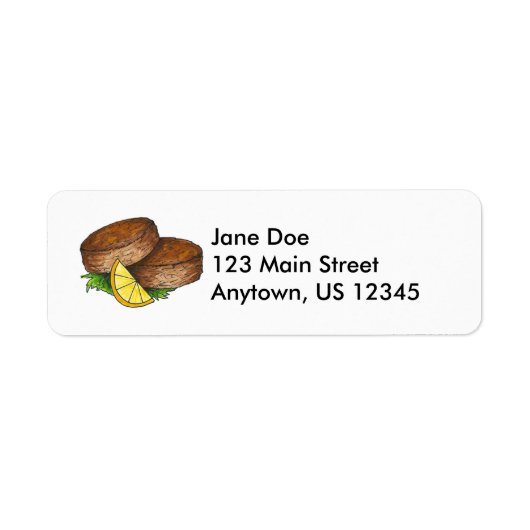Maryland Crabcake Crab Cake Seafood Cakes Labels (Voorkant)