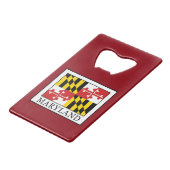 Maryland Creditkaart Flessenopener (Voorkant Gekanteld)