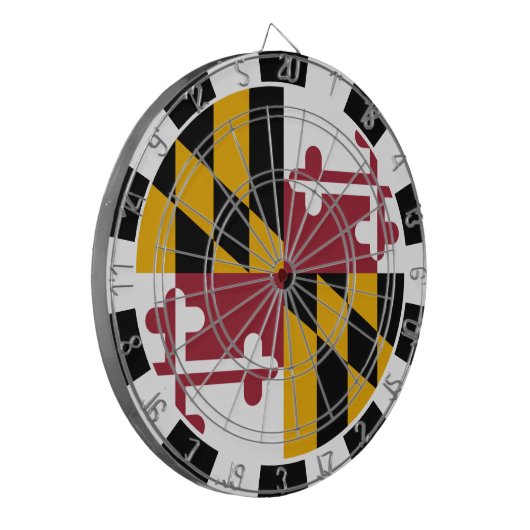 Maryland Dartboard USA & Maryland Flag/game board Dartbord (Voorkant Links)