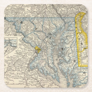 Maryland, DC en Delaware Kartonnen Onderzetters
