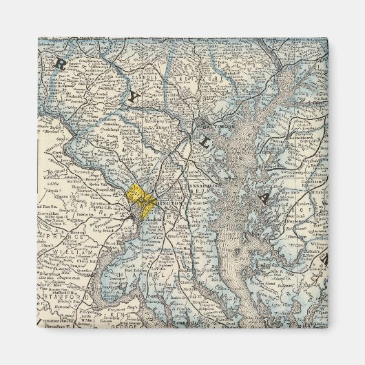 Maryland, DC en Delaware Magneet (Voorkant)