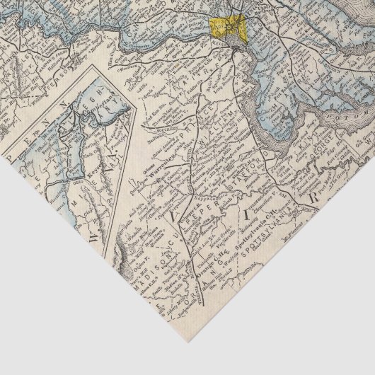 Maryland, DC en Delaware Tissuepapier (Detail)