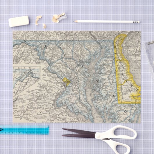 Maryland, DC en Delaware Tissuepapier (Craft)