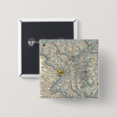 Maryland, DC en Delaware Vierkante Button 5,1 Cm (Voorkant /achterkant)