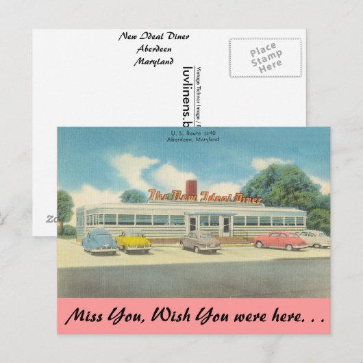 Maryland, de nieuwe ideale diner briefkaart (Voorkant / Achterkant)