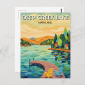 Maryland Deep Creek Lake Travel Briefkaart (Voorkant / Achterkant)