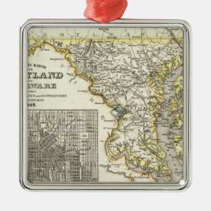 Maryland, Delaware Metalen Ornament