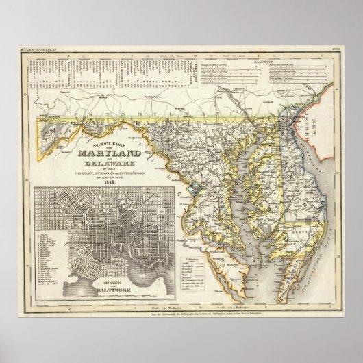 Maryland, Delaware Poster (Voorkant)