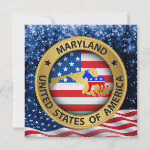 Maryland Democraat Patriottische Uitnodiging - srf