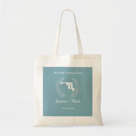 Maryland Destination Wedding Welcome Canvas tas (Voorkant)