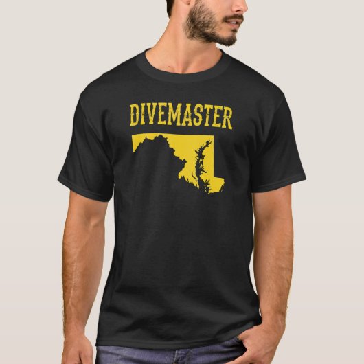 Maryland Divemaster Duik Instructeur Duik F T-shirt (Voorkant)