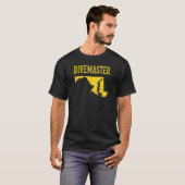 Maryland Divemaster Duik Instructeur Duik F T-shirt (Voorkant volledig)