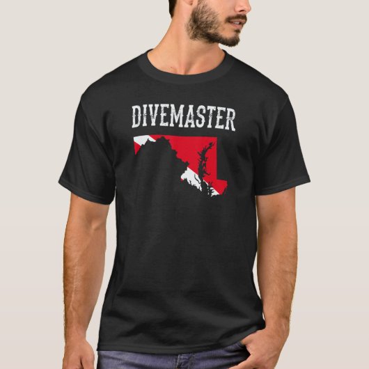 Maryland Divemaster Duik Instructeur Duik F T-shirt (Voorkant)