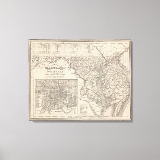 Maryland en Delaware 2 Canvas Afdruk (Voorkant)