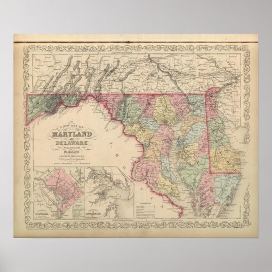 Maryland en Delaware 2 Poster (Voorkant)