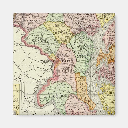 Maryland en Delaware Magneet (Voorkant)