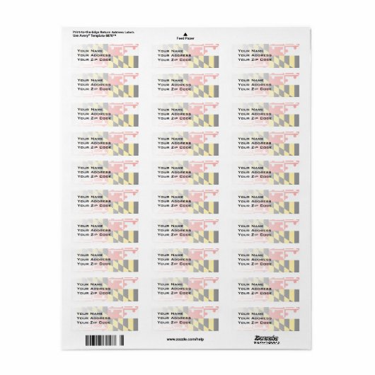 MARYLAND ETIKET (Full Sheet)