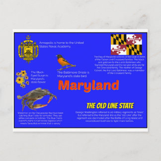Maryland Facts Briefkaart