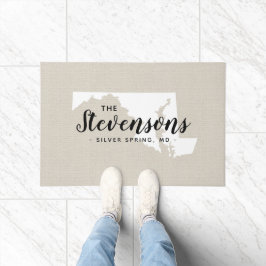 Maryland Family Monogram State Doormat Deurmat