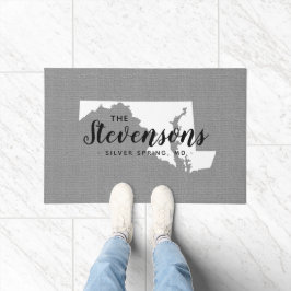 Maryland Family Monogram State Doormat Deurmat