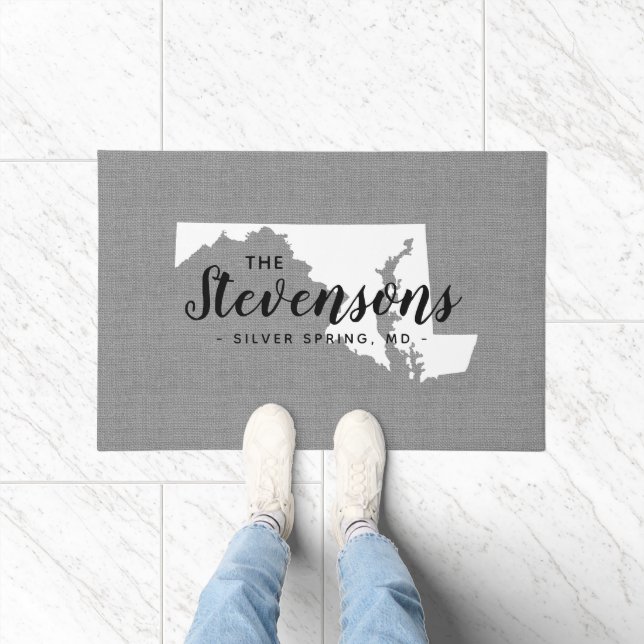 Maryland Family Monogram State Doormat Deurmat (Binnen)