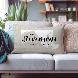 Maryland Family Monogram State Sierkussen Kussen