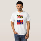 Maryland Flag and Montgomery County Flag T-shirt (Voorkant volledig)