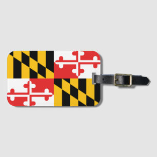 Maryland Flag Bagagelabel