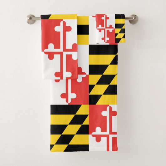 Maryland Flag Bath Towel Set Bad Handdoek (Insitu)